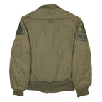 GREENBRIER INDUSTRIES INC Womens Green Nylon Military-Inspired Bomber Jacket M
