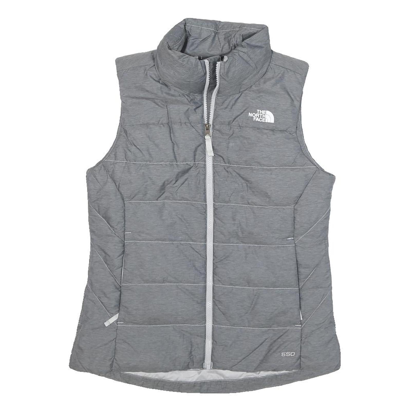 THE NORTH FACE Womens Grey Gilet S Polyester Blend Puffer Quilted Outdoor Vest