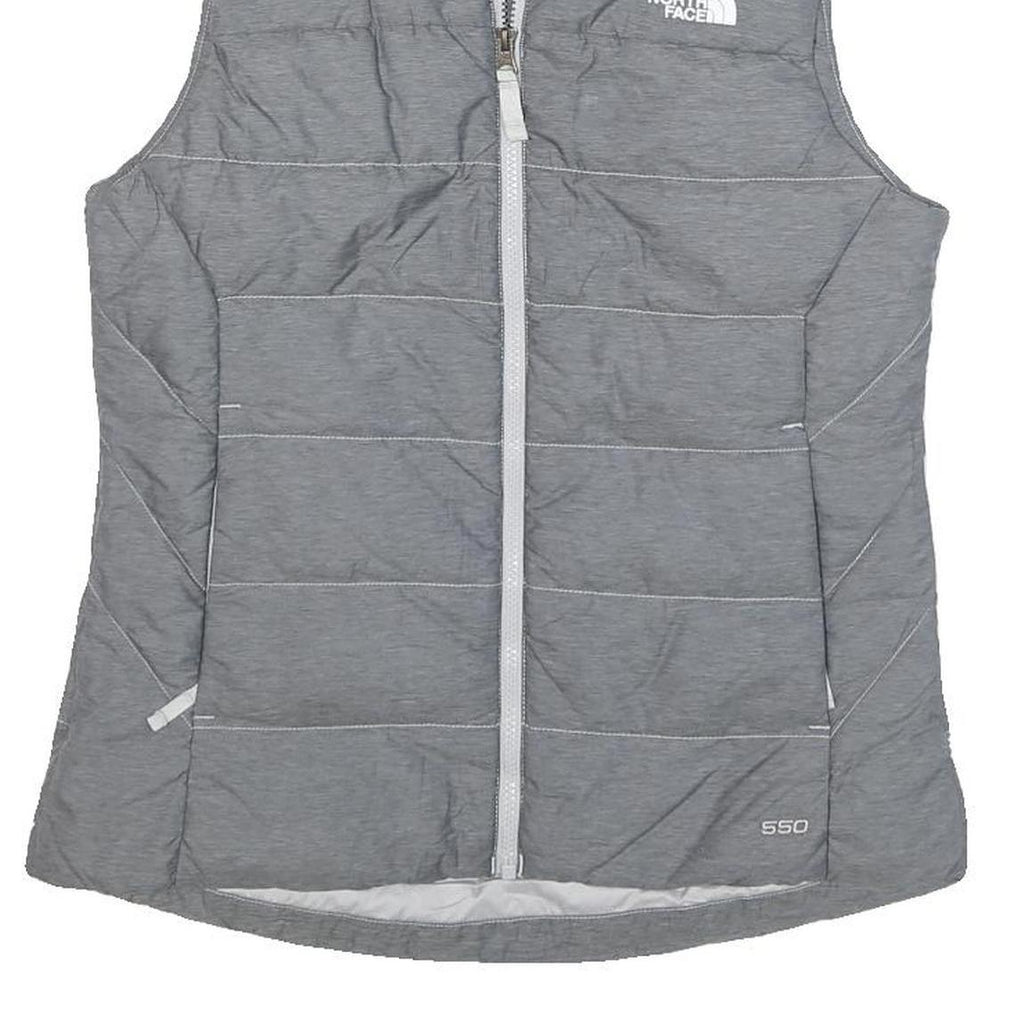 THE NORTH FACE Womens Grey Gilet S Polyester Blend Puffer Quilted Outdoor Vest