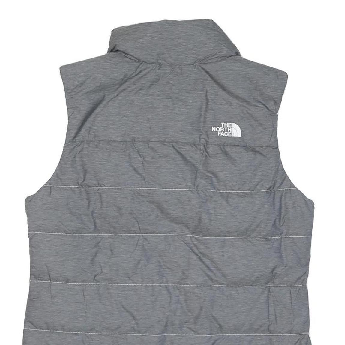 THE NORTH FACE Womens Grey Gilet S Polyester Blend Puffer Quilted Outdoor Vest