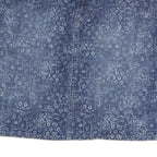 TOMMY HILFIGER Womens Blue Denim Print Mini Cotton Skirt M Stylish Casual