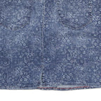 TOMMY HILFIGER Womens Blue Denim Print Mini Cotton Skirt M Stylish Casual