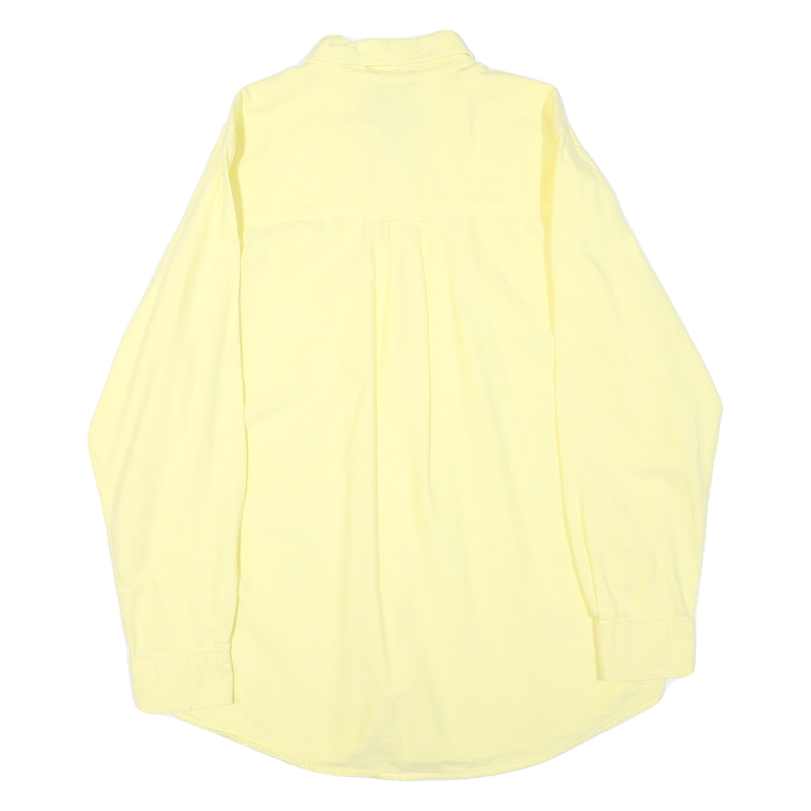 CHAPS Mens Yellow Button-Down Shirt L Cotton Blend Classic Fit Casual