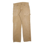 DICKIES Mens Regular Fit Beige Cotton Blend Regular Leg Trousers W32 L32