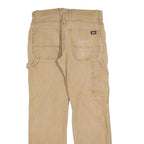 DICKIES Mens Regular Fit Beige Cotton Blend Regular Leg Trousers W32 L32