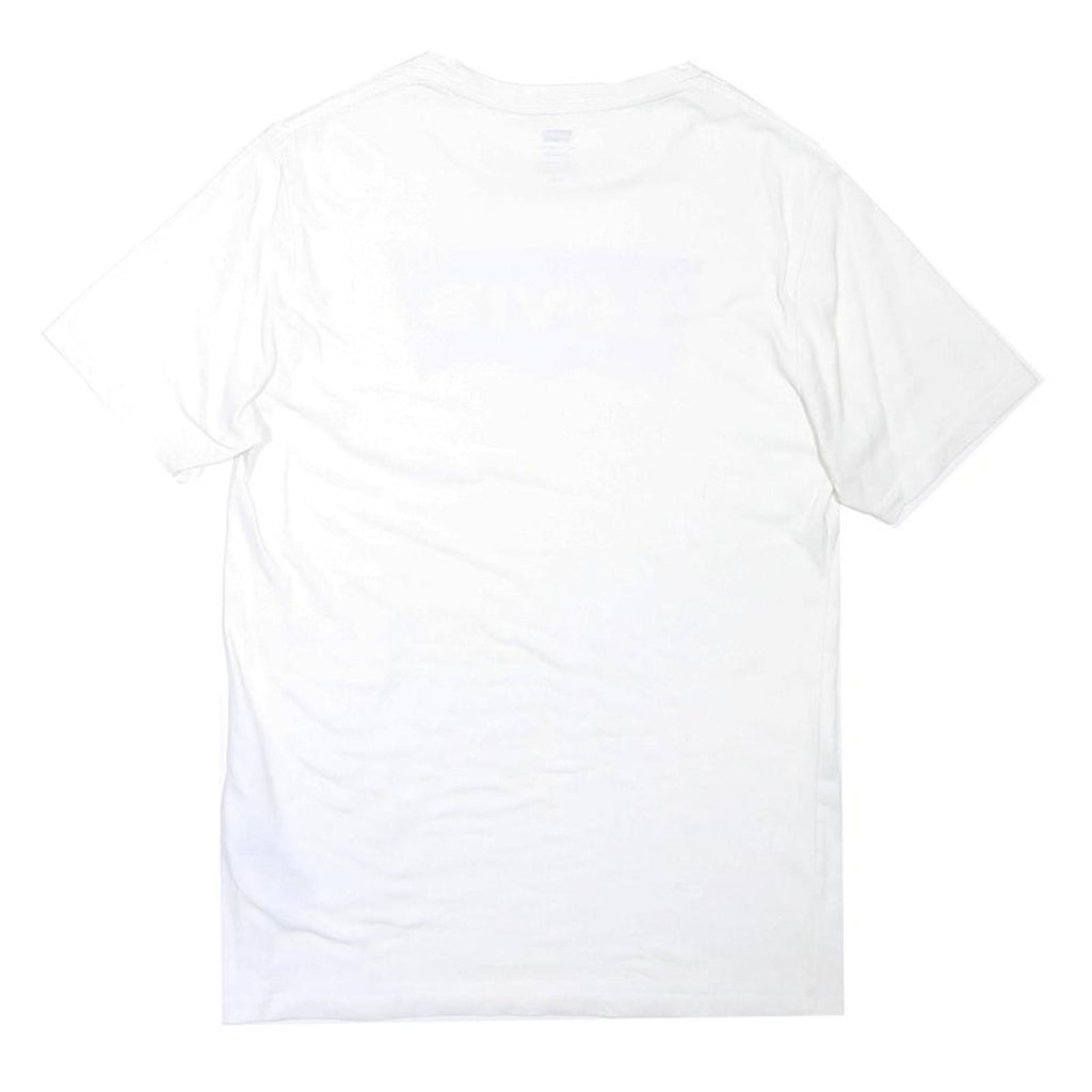 LEVI'S Mens White & Red Graphic T-Shirt S Short Sleeve Crew Neck Cotton Blend