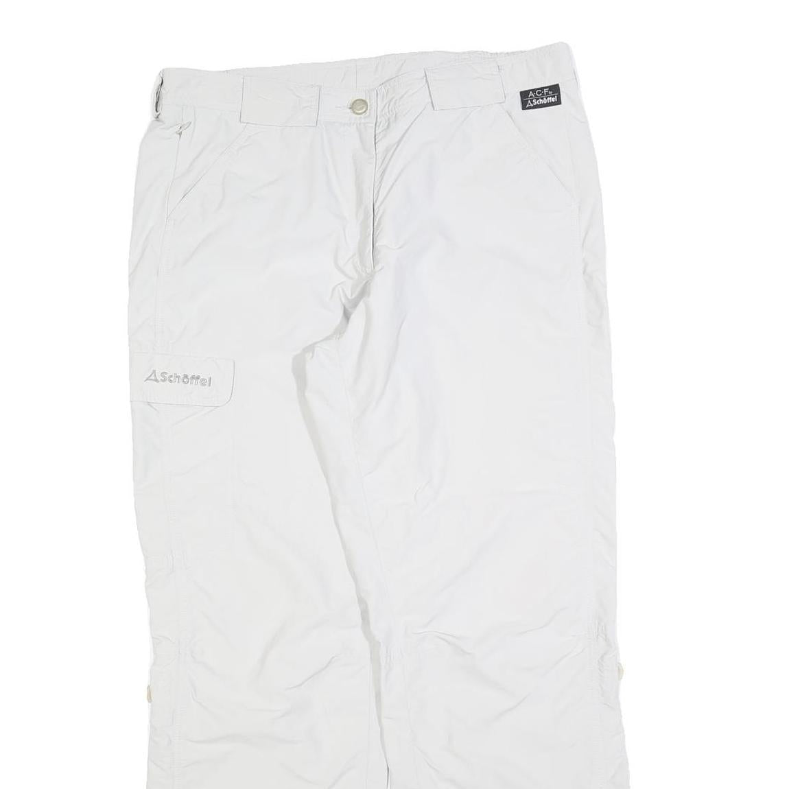 SCHOFFEL Womens White Regular Fit Straight Leg Trousers W34 L30 Outdoor Casual
