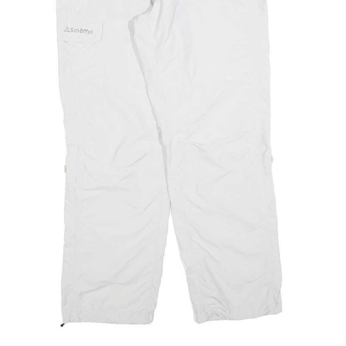 SCHOFFEL Womens White Regular Fit Straight Leg Trousers W34 L30 Outdoor Casual