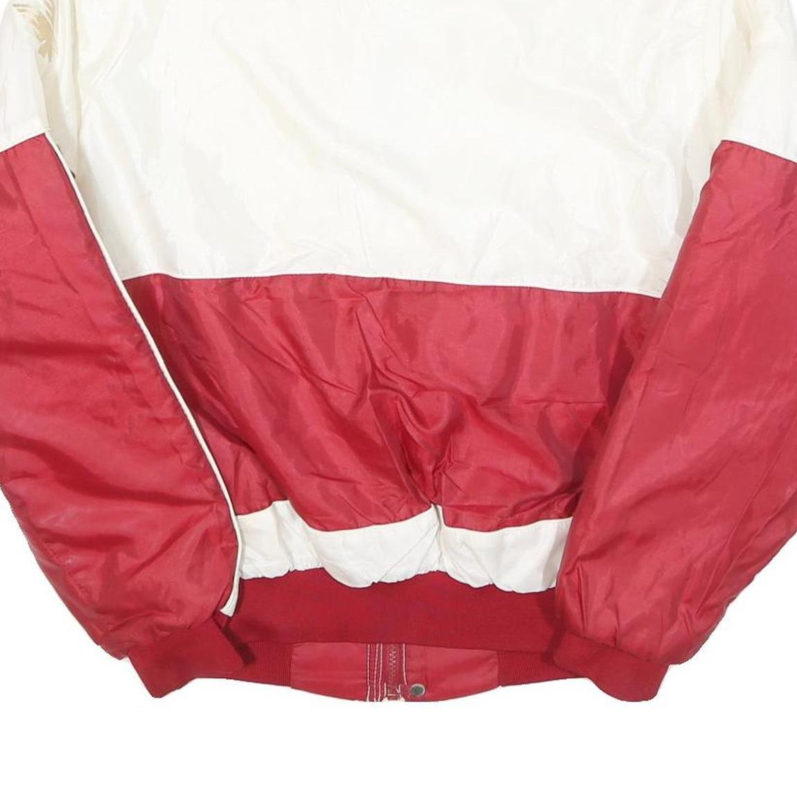 WINSTON Mens White & Red Daytona Racing Zip Jacket S Polyester Blend Motorsport