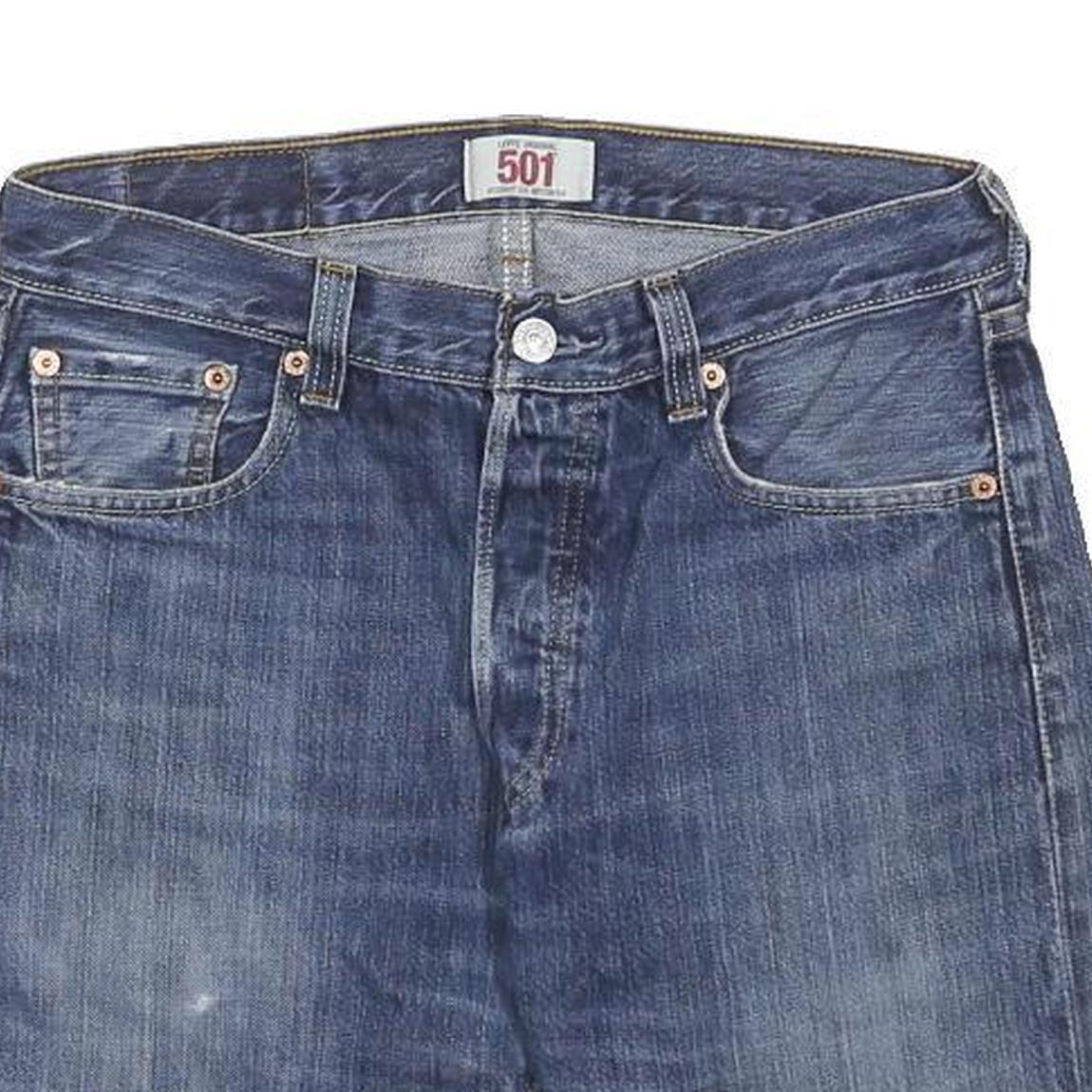 LEVI'S Mens Denim Blue Casual Shorts S W28 501 Classic Fit Cotton