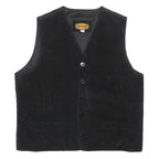 LETS GO Mens Black Jacket XL Polyester Button Plain Classic Vest Style