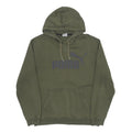 PUMA Mens Green Pullover Hoodie M Cotton Blend Casual Sportswear Sweatshirt