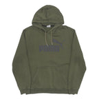 PUMA Mens Green Pullover Hoodie M Cotton Blend Casual Sportswear Sweatshirt