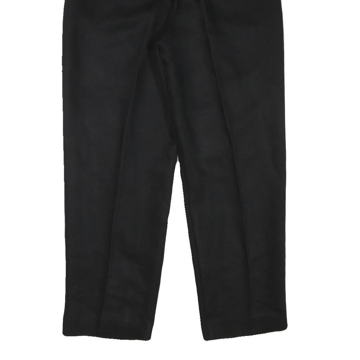 PRIORITY Mens Black Relaxed Trousers W28 L27 Polyester Blend Zip Casual Formal