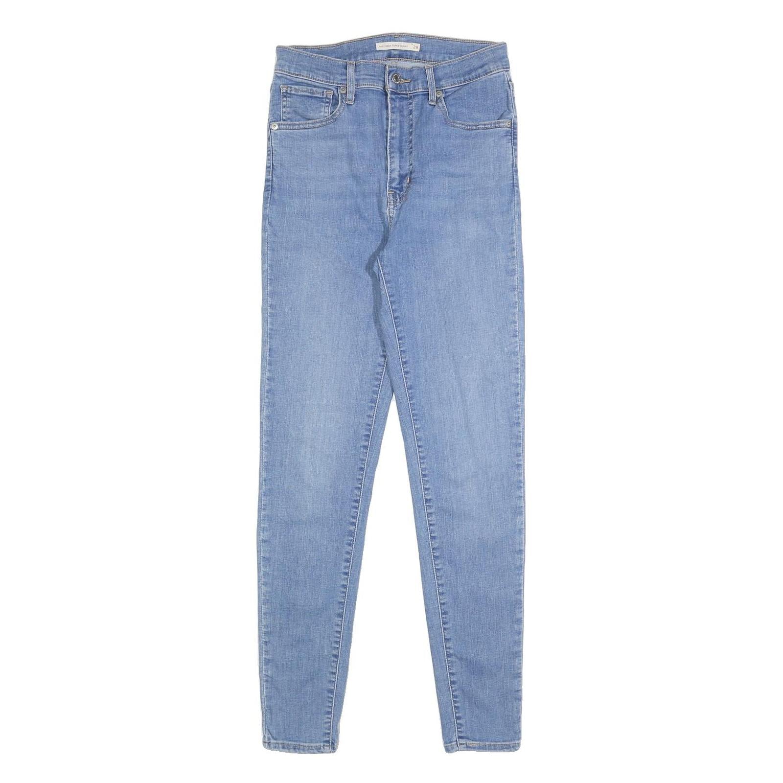 LEVI'S Womens Jeans Blue Slim Skinny Denim Light W24 L30 Cotton Blend Zip