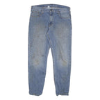 CARHARTT Mens Relaxed Fit Blue Denim Jeans W36 L32 Casual Workwear Zip Closure