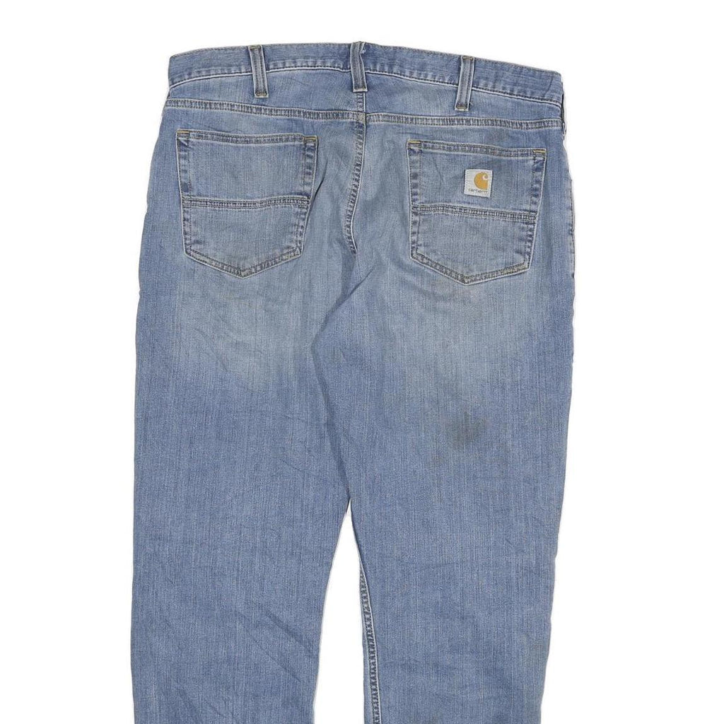 CARHARTT Mens Relaxed Fit Blue Denim Jeans W36 L32 Casual Workwear Zip Closure