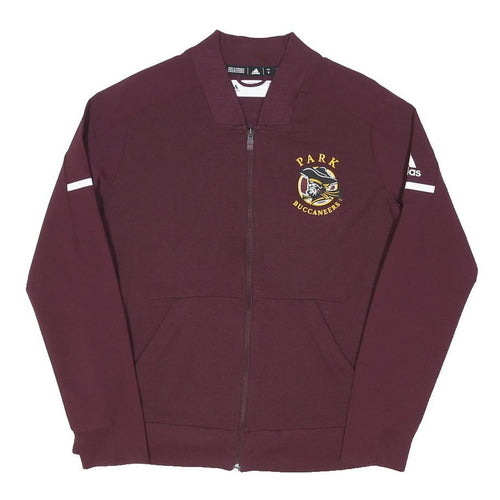ADIDAS Mens Maroon Park Buccaneers Jacket M Polyester Blend Zip Sportswear