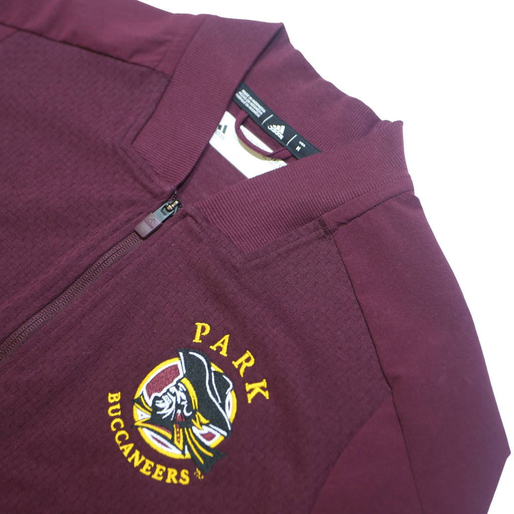 ADIDAS Mens Maroon Park Buccaneers Jacket M Polyester Blend Zip Sportswear