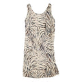 ROBBIE BEE Womens Cream Animal Print Sleeveless Day Dress Polyester Blend L