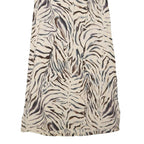 ROBBIE BEE Womens Cream Animal Print Sleeveless Day Dress Polyester Blend L