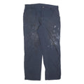 CARHARTT Mens Navy Blue Cotton Blend Relaxed Straight Trousers W40 L36 Workwear