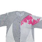 Womens Printed Blouse Black Striped UK 14