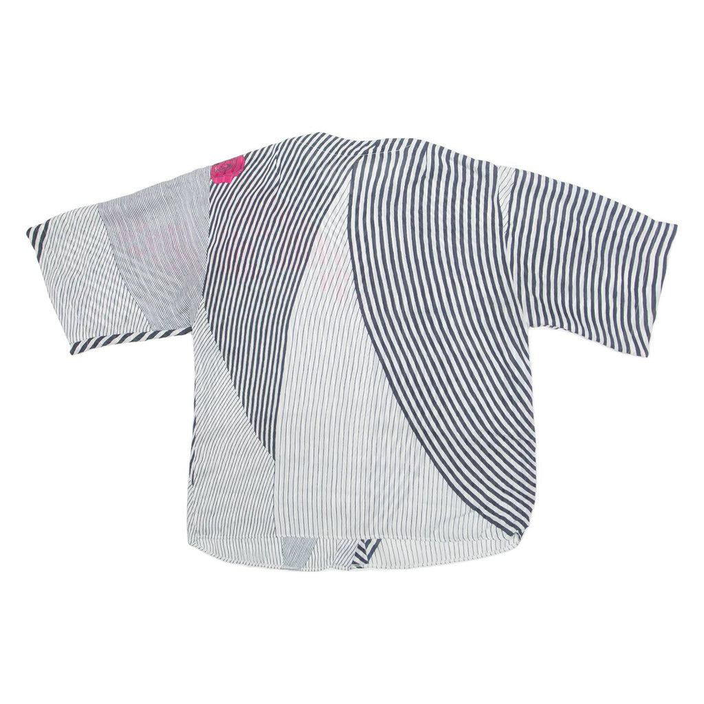 Womens Printed Blouse Black Striped UK 14