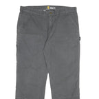 CARHARTT Mens Cotton Blend Grey Relaxed Fit Straight Trousers W40 L32 Workwear