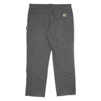 CARHARTT Mens Cotton Blend Grey Relaxed Fit Straight Trousers W40 L32 Workwear