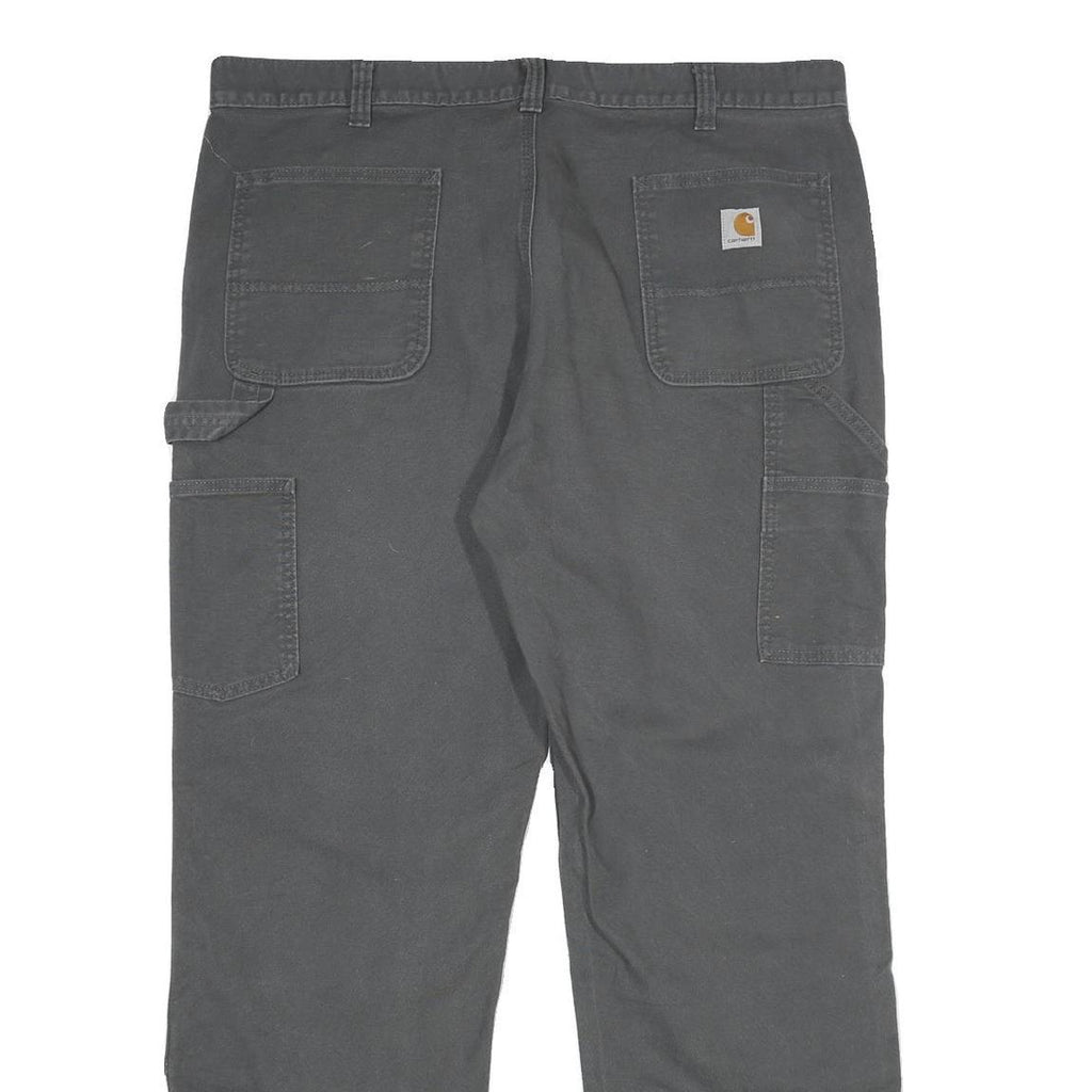 CARHARTT Mens Cotton Blend Grey Relaxed Fit Straight Trousers W40 L32 Workwear