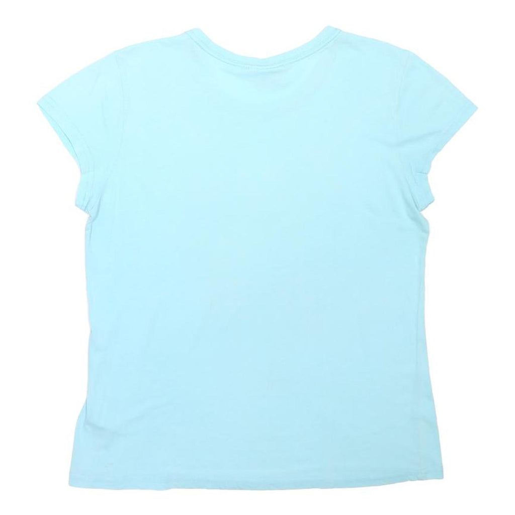 ANIMAL Womens Blue Graphic T-Shirt UK 14 Short Sleeve Round Neck Casual Wear
