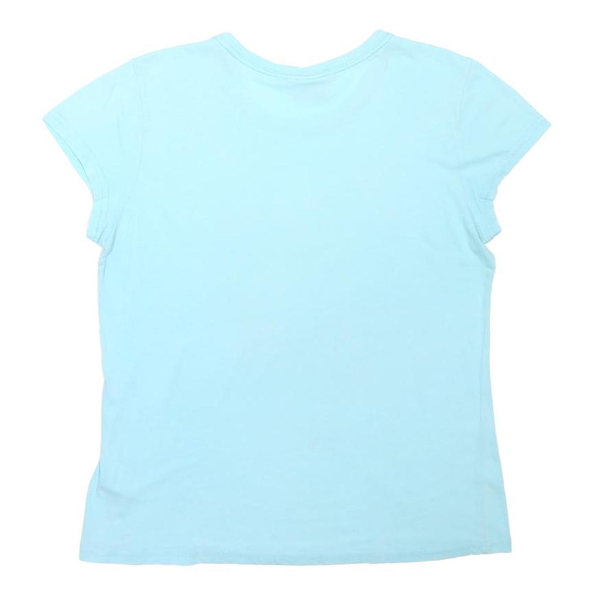 ANIMAL Womens Blue Graphic T-Shirt UK 14 Short Sleeve Round Neck Casual Wear