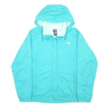THE NORTH FACE Womens Blue XL Nylon Jacket Plain Hooded Zip Outdoor Waterproof