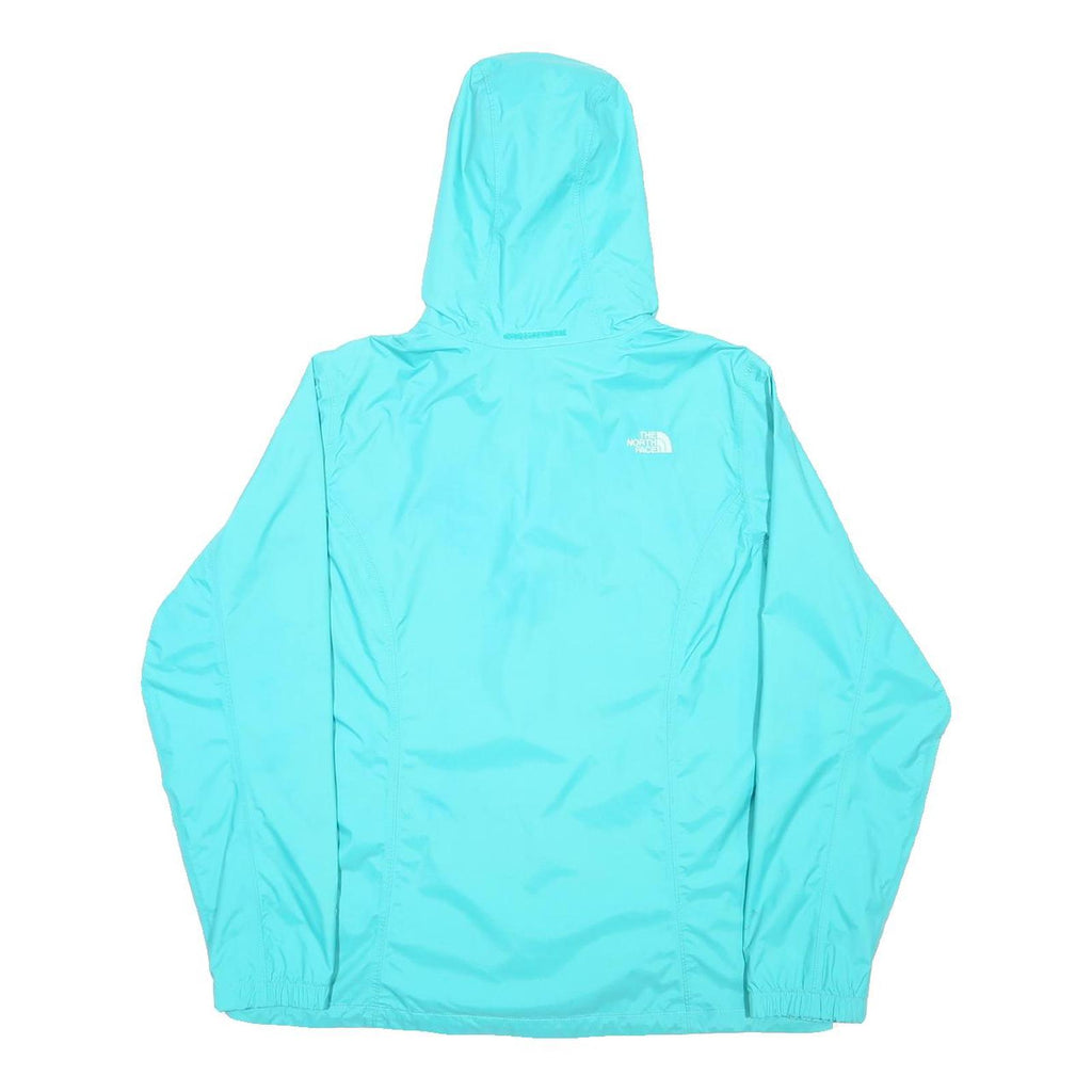 THE NORTH FACE Womens Blue XL Nylon Jacket Plain Hooded Zip Outdoor Waterproof