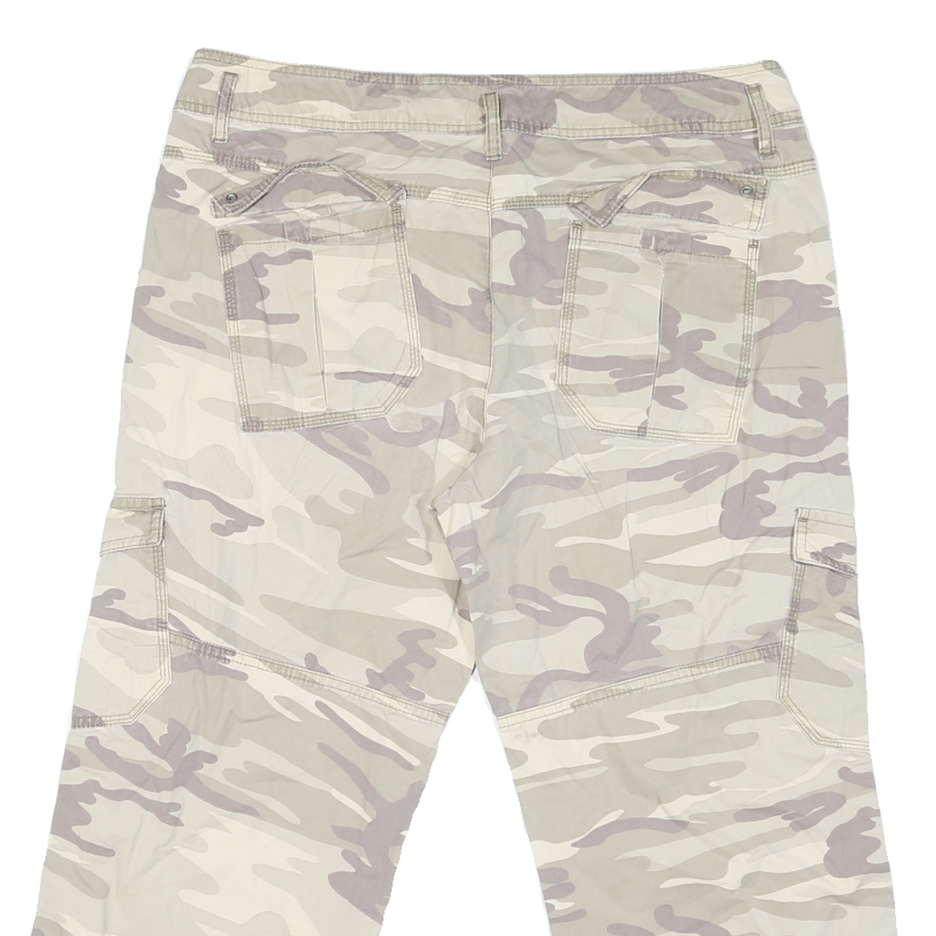 ESPRIT Mens Shorts Beige & Grey Camouflage Cargo L W36 Comfortable Fit