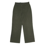 LAUREN RALPH LAUREN Womens Cotton Green Regular Straight Trousers W26 L25
