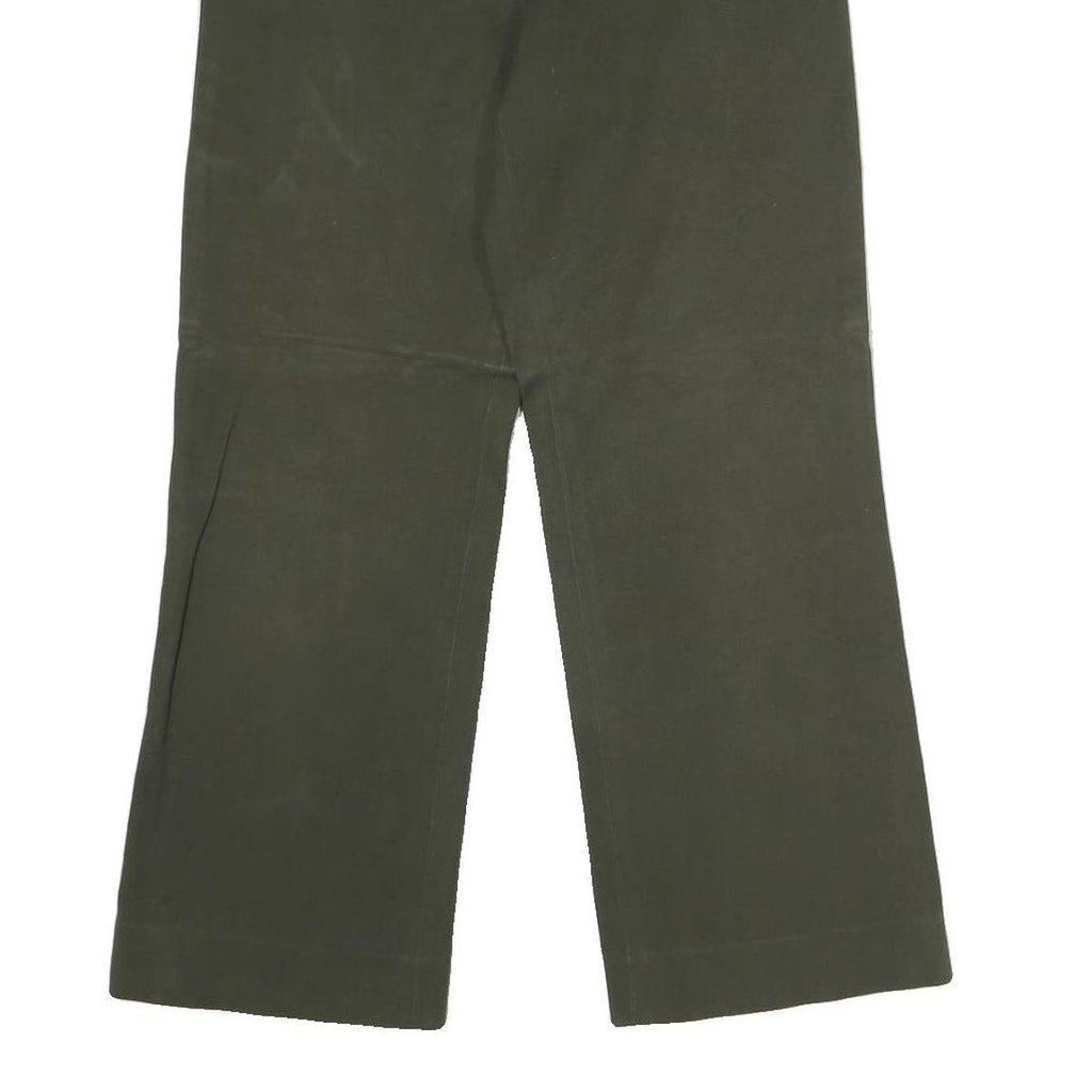 LAUREN RALPH LAUREN Womens Cotton Green Regular Straight Trousers W26 L25