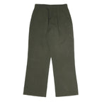 LAUREN RALPH LAUREN Womens Cotton Green Regular Straight Trousers W26 L25