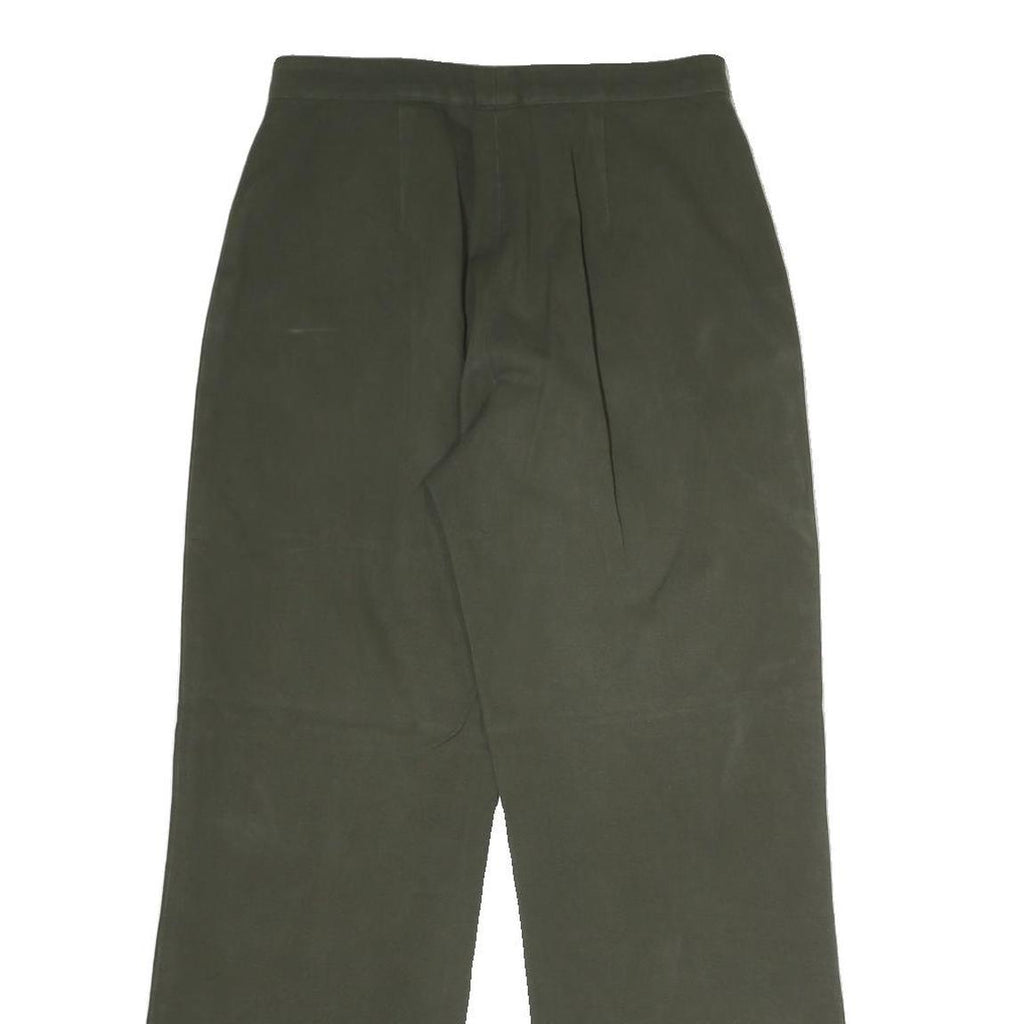 LAUREN RALPH LAUREN Womens Cotton Green Regular Straight Trousers W26 L25