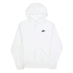NIKE Mens White Pullover Hoodie S S Logo Cotton Blend Casual