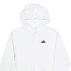 NIKE Mens White Pullover Hoodie S S Logo Cotton Blend Casual