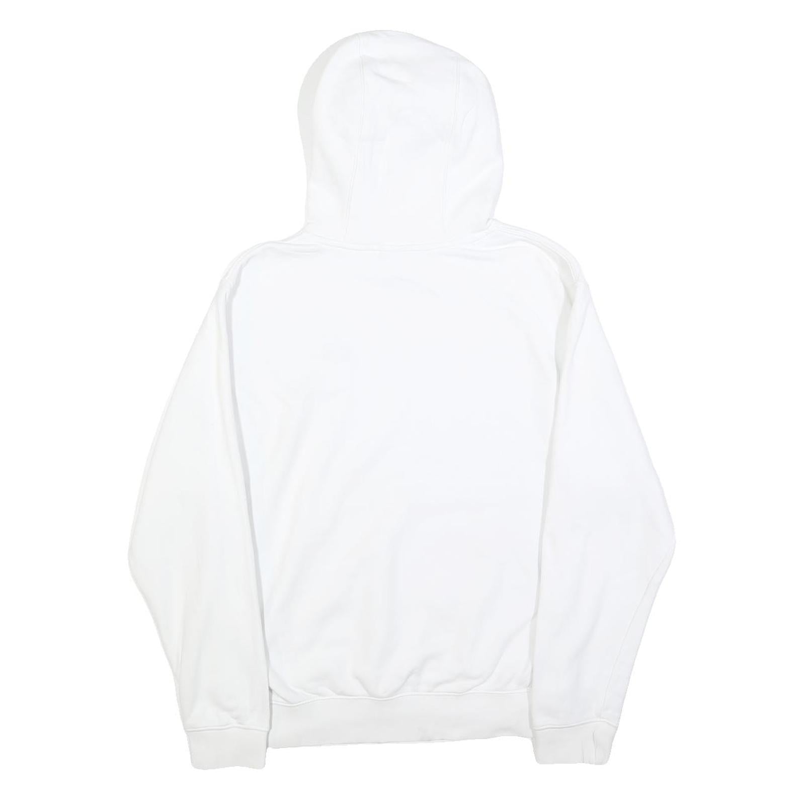 NIKE Mens White Pullover Hoodie S S Logo Cotton Blend Casual