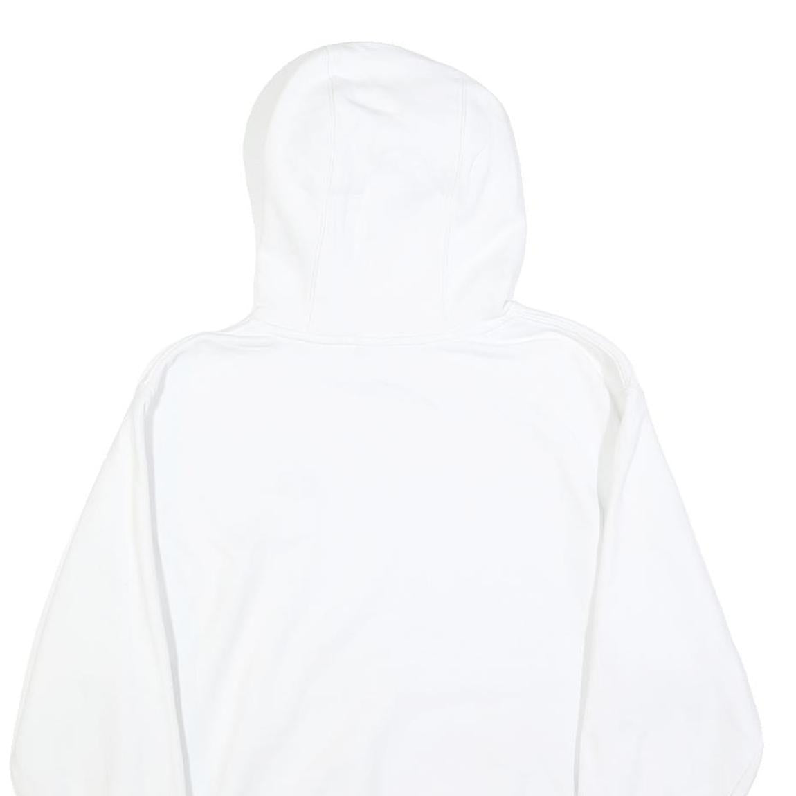 NIKE Mens White Pullover Hoodie S S Logo Cotton Blend Casual
