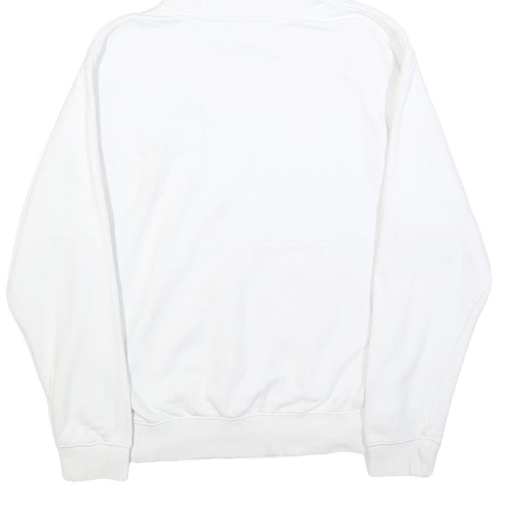 NIKE Mens White Pullover Hoodie S S Logo Cotton Blend Casual