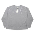 AMARA REYA Womens Grey Sweatshirt Crew Neck UK 10 Cotton Blend Embellished