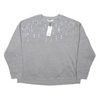 AMARA REYA Womens Grey Sweatshirt Crew Neck UK 10 Cotton Blend Embellished