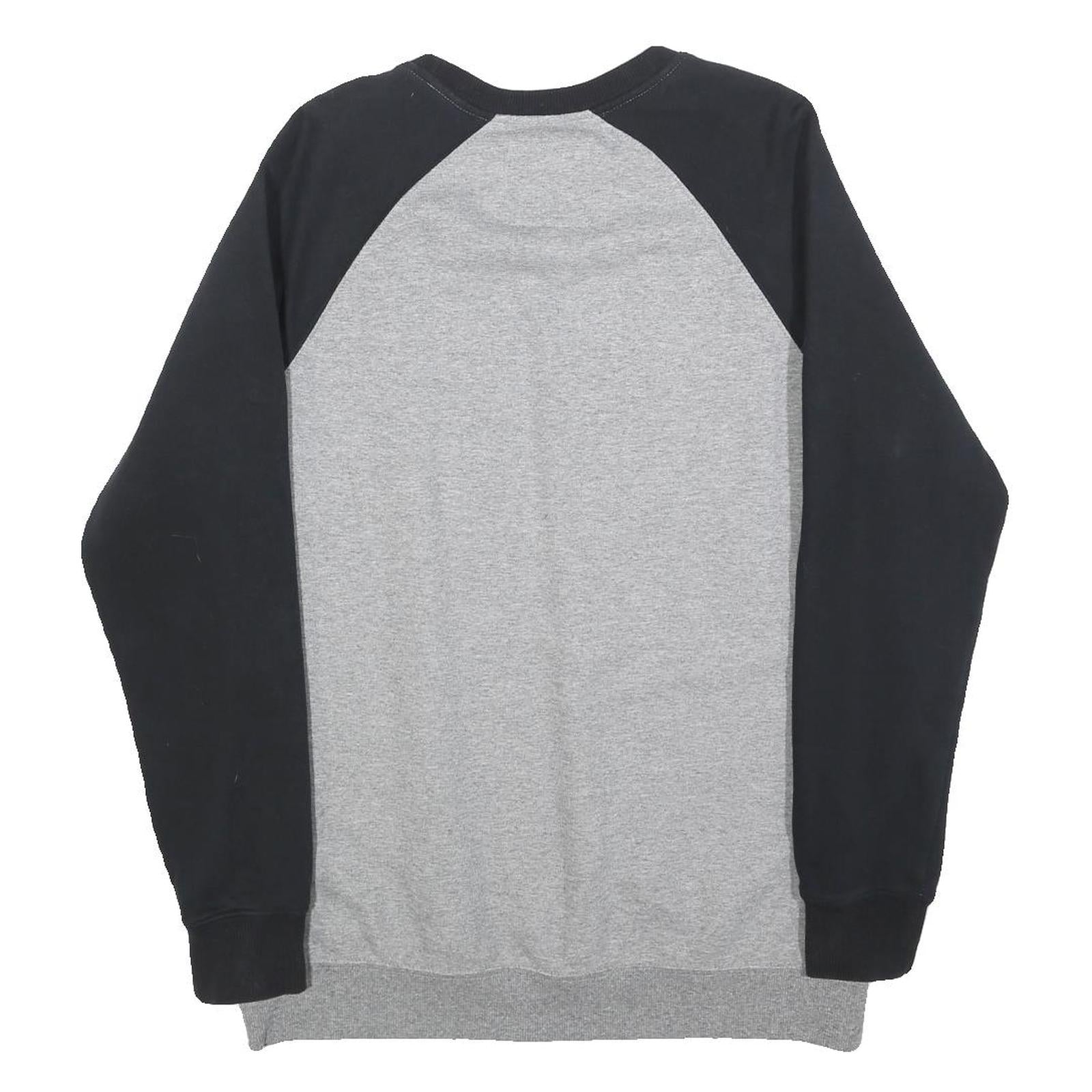 VANS Mens Grey & Black Crew Neck M Cotton Blend Sweatshirt Printed Logo