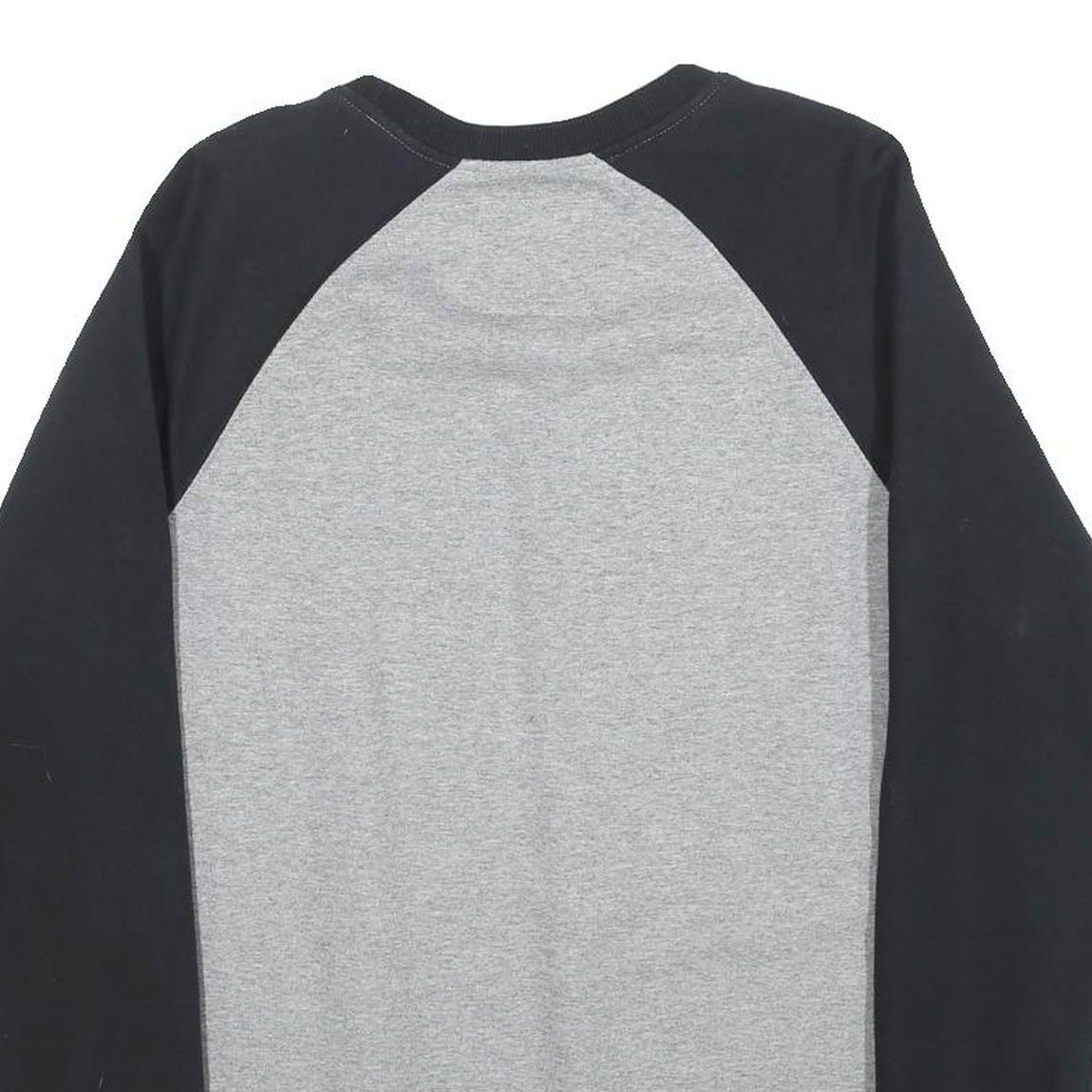 VANS Mens Grey & Black Crew Neck M Cotton Blend Sweatshirt Printed Logo