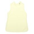 COAST Womens Yellow Sleeveless Top High Neck Plain UK 8 Summer Elegant